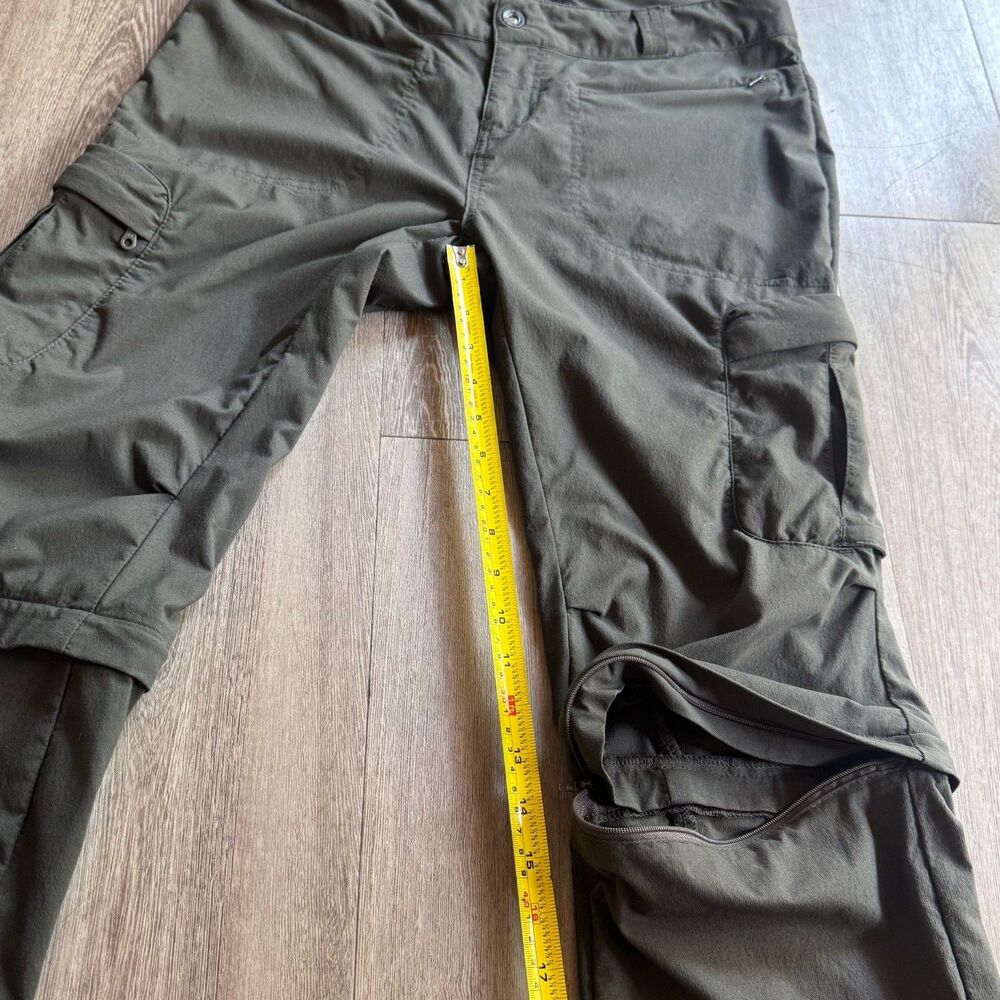 REI Co-Op Women Sz 10P Pants Gorpcore Convertible Olive Green Outdoor Hike Cargo - Picture 8 of 11
